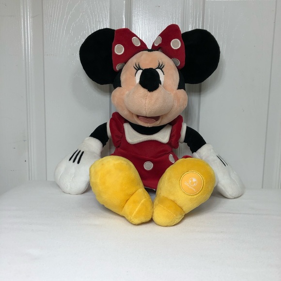 Disney Store Minnie Mouse Plush Stuffed Animal 18" Foot Disney Store Stamp - Picture 2 of 10